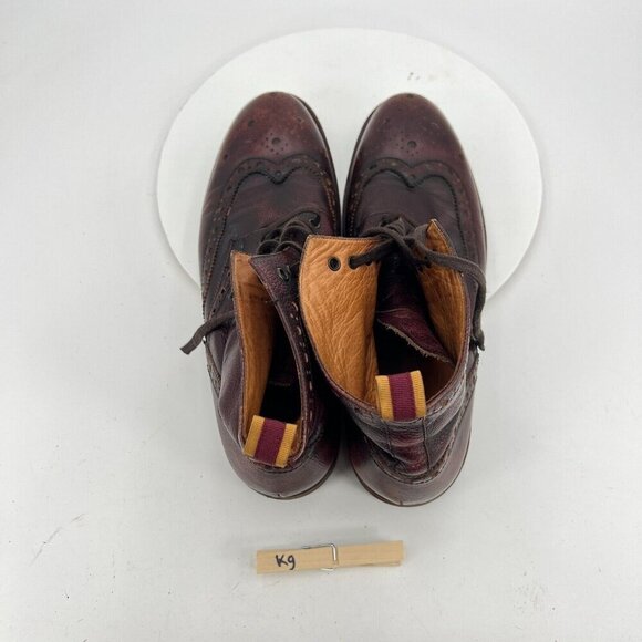 Men's Brown Leather Brogue Boots - Picture 12 of 16